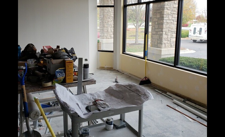 waiting room during construction