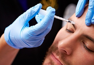 person receiving a BOTOX injection