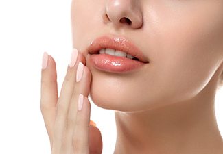woman with full lips after using LipLase in Leawood (for What Is LipLase section)
