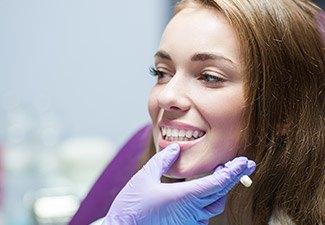 woman confidently smiling